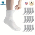 6Double Breathable Diabetic Low Cut Socks-Super Soft，Inelastic，Seamless Design-Supports Sensitive Feet and Swollen Ankles