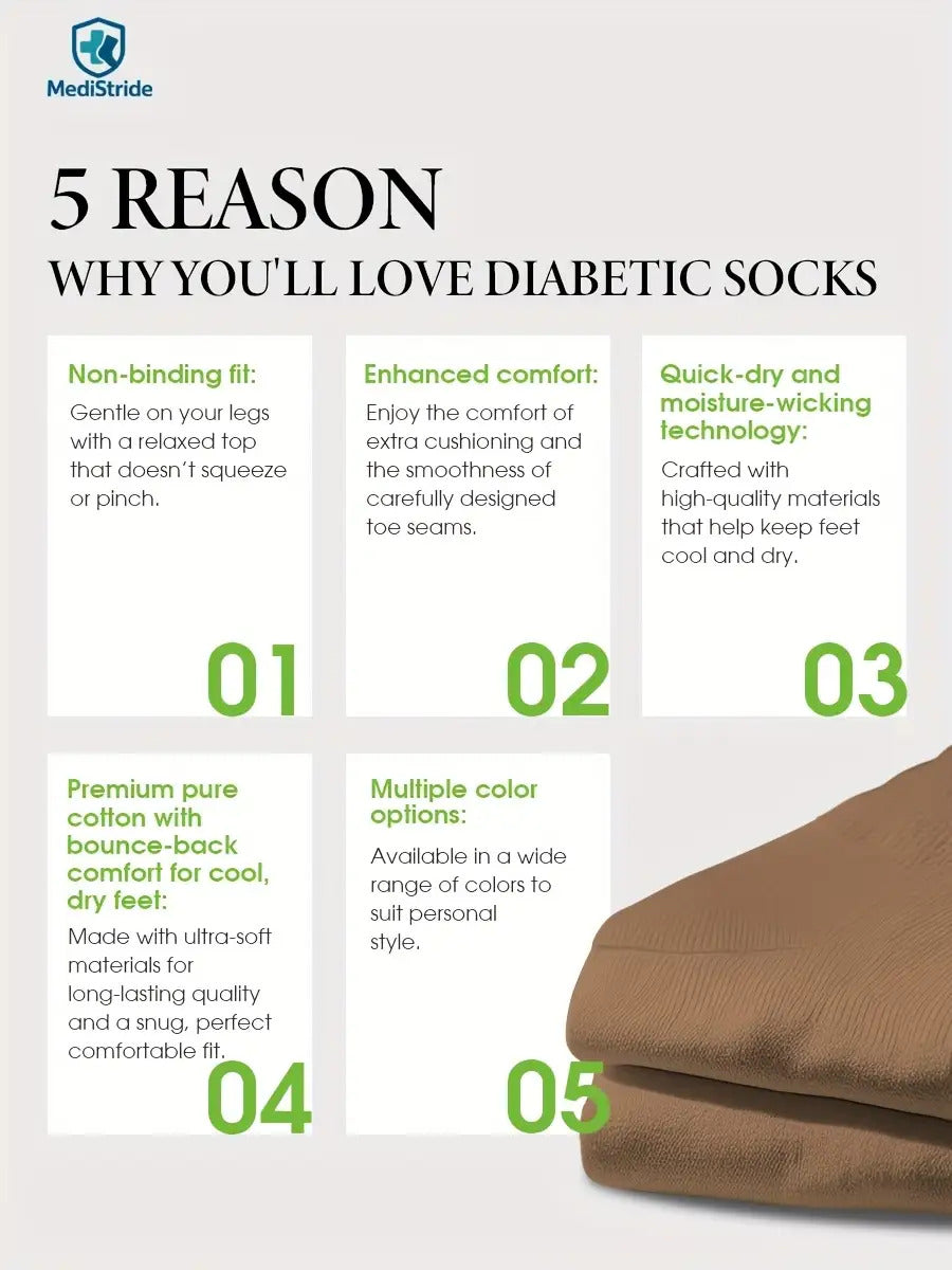 Breathable Low-Cut Socks Super soft and non-elastic Seamless Design Suitable for sensitive feet and swollen ankles