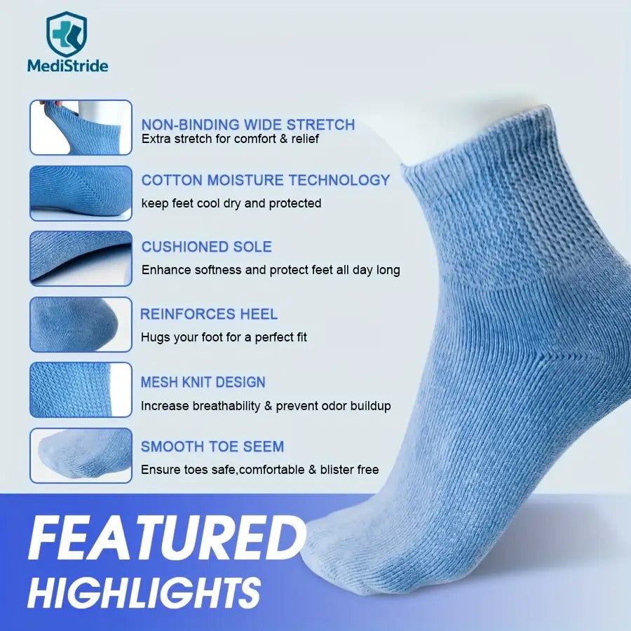 Colorful Non-Binding Casual Ankle Socks