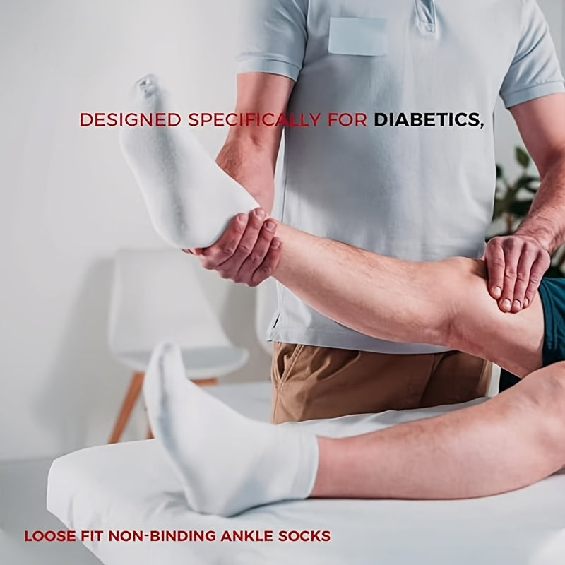 6-Pair Unisex Non-Binding Diabetic Crew Socks