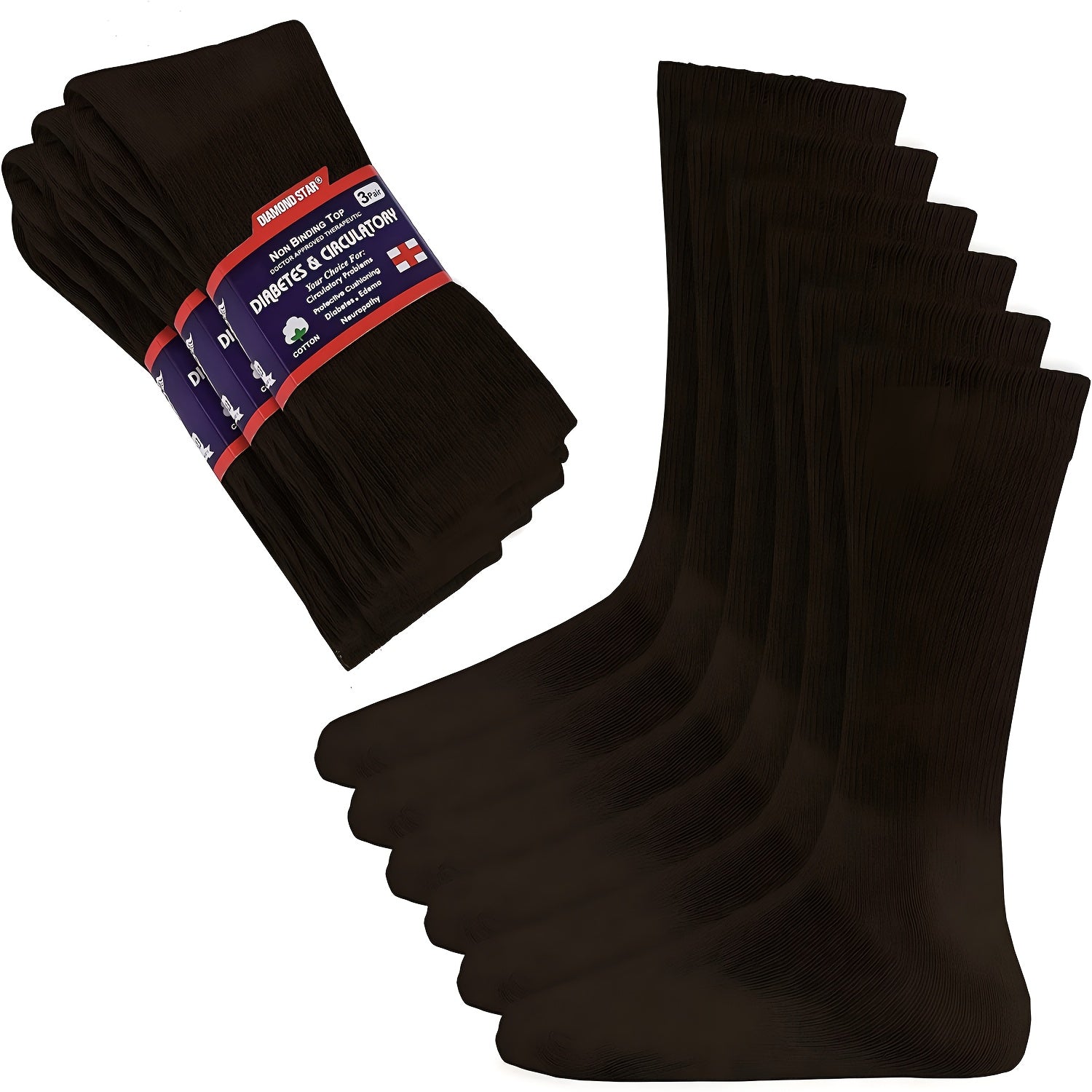 18Double Socks - Unfettered Circular Buffering，Soft and unrestricted open design，Suitable for neuropathy、Blood circulation issues，Daily and Special Care - Unisex（Multi-color packaging：Gray/Black/Beige/Purplish Blue）- Ideal choice for diabetic patients and