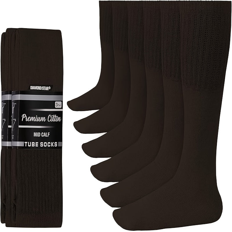 6Double Men's Thickened Sports Over-the-Knee Socks - Elastic Support，Non-Slip Design，Comfortable all day long - Suitable for fitness、Running、Hiking and casual wear - Available in Plus Size and Tall Sizes - High Quality Fabric