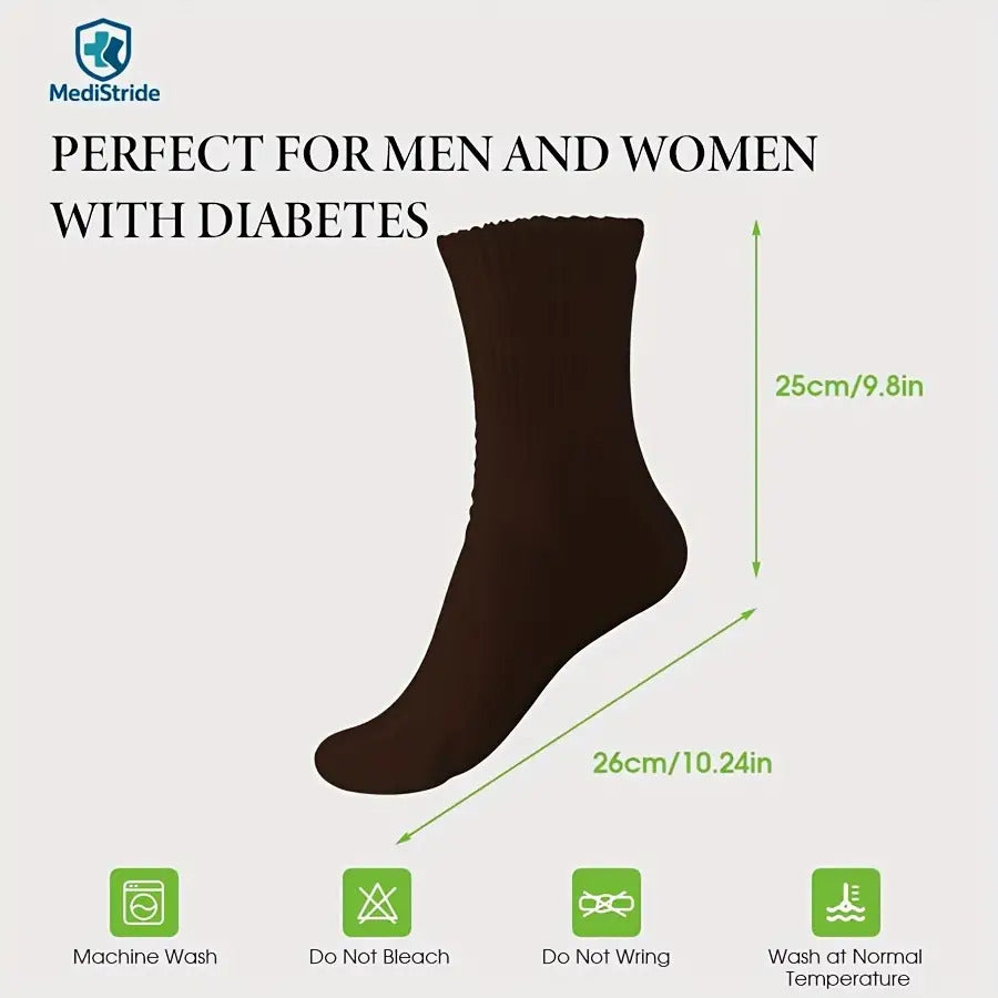 6-Pair Breathable Diabetic Low-Cut Socks