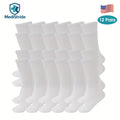 White Diabetic Socks，Non-restrictive，Moisture Wicking，Seamless toe，Suitable for sensitive feet