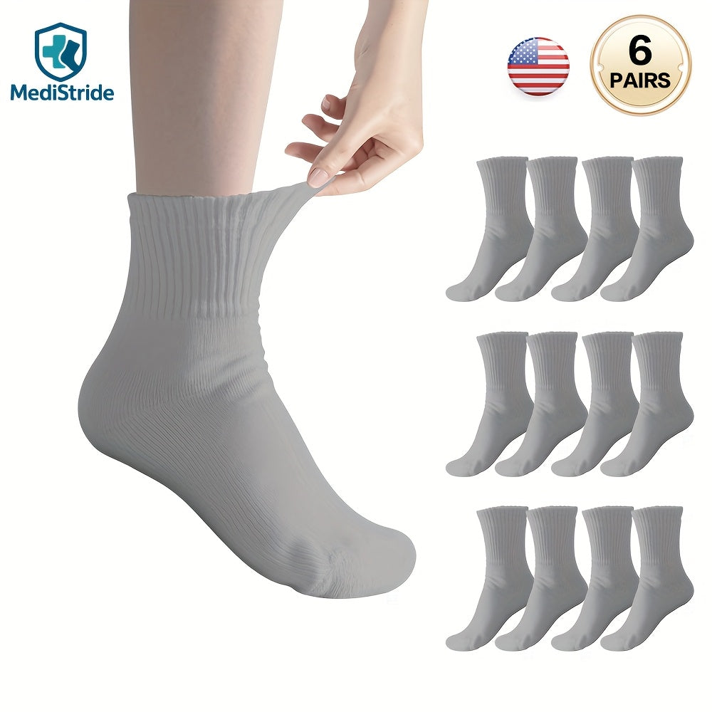 6-Pair Breathable Diabetic Low-Cut Socks