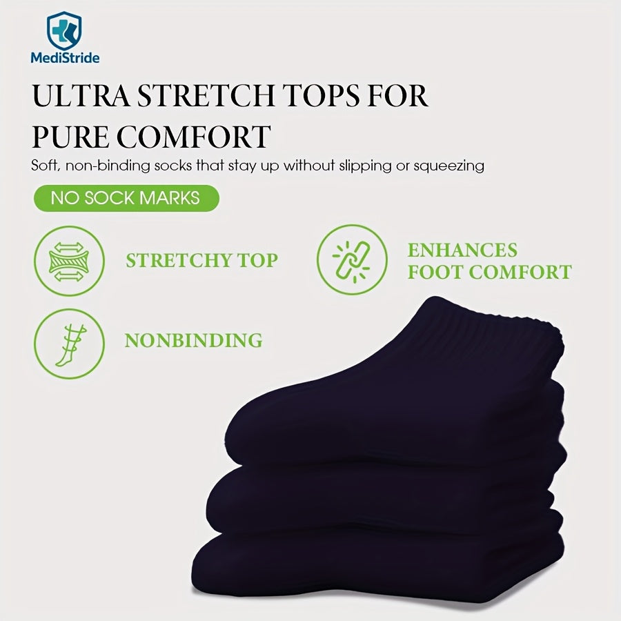 Breathable Low-Cut Socks Super soft and non-elastic Seamless Design Suitable for sensitive feet and swollen ankles