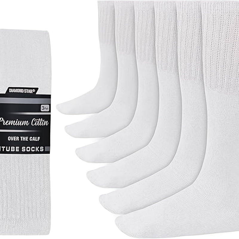 6Double Men's Thickened Sports Over-the-Knee Socks - Elastic Support，Non-Slip Design，Comfortable all day long - Suitable for fitness、Running、Hiking and casual wear - Available in Plus Size and Tall Sizes - High Quality Fabric