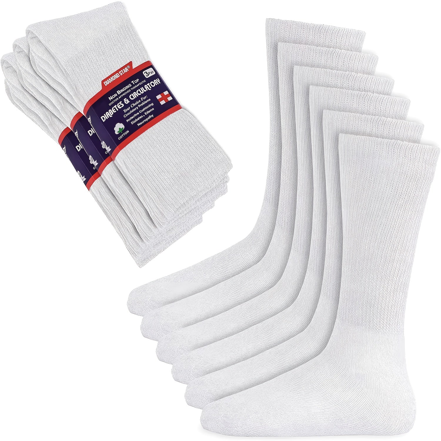 18Double Socks - Unfettered Circular Buffering，Soft and unrestricted open design，Suitable for neuropathy、Blood circulation issues，Daily and Special Care - Unisex（Multi-color packaging：Gray/Black/Beige/Purplish Blue）- Ideal choice for diabetic patients and