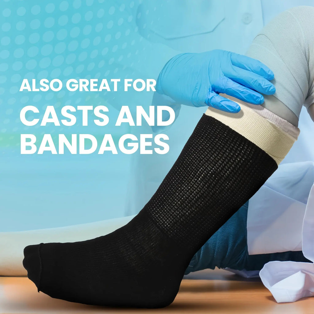 Extra Wide Socks，Suitable for swollen feet，Men and women can stretch to30Inch，Medium and Large Size Socks，Unbound Seamless Socks，Loose Style，Neuropathy and Heavyweight Seniors - Most sizes are suitable