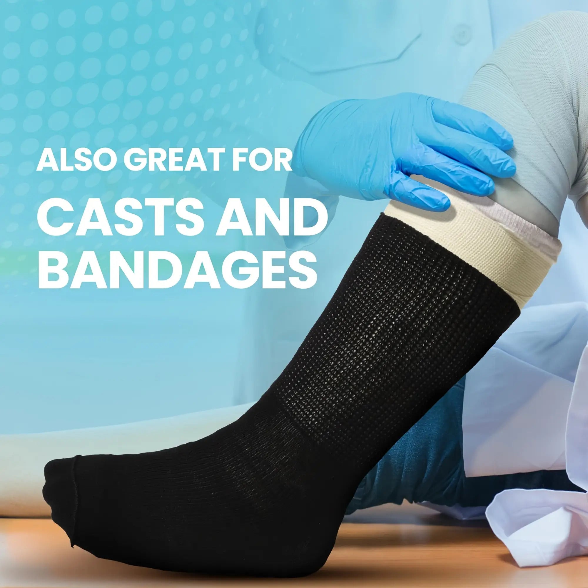 Extra Wide Socks，Suitable for swollen feet，Men and women can stretch to30Inch，Medium and Large Size Socks，Unbound Seamless Socks，Loose Style，Neuropathy and Heavyweight Seniors - Most sizes are suitable