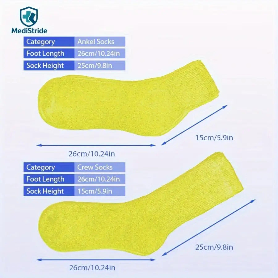 6Shuanghe12Double Color Non-restraint Diabetic Socks，Seamless toe，Promote Blood Circulation，Moisture-absorbing cotton socks for sensitive feet