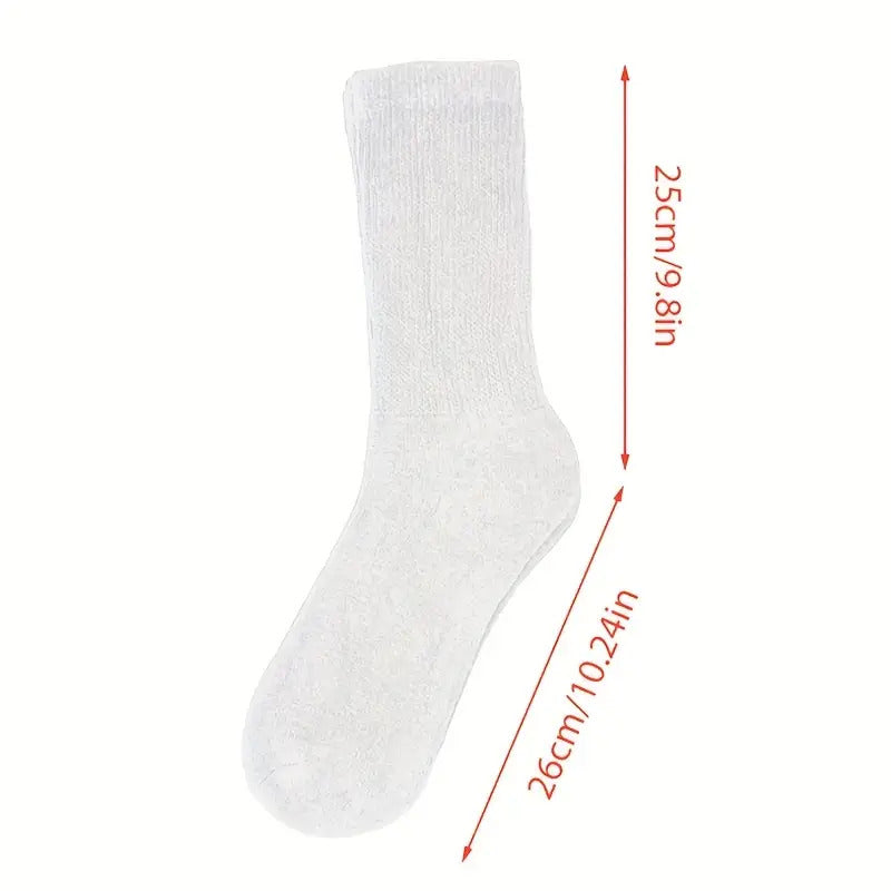 12-Pair Unisex Non-Binding Diabetic Crew Socks