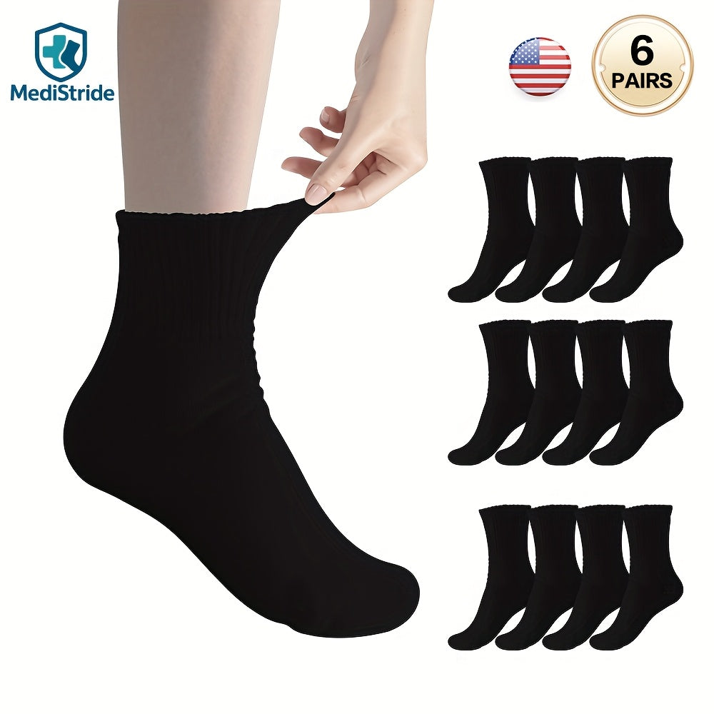 6-Pair Breathable Diabetic Low-Cut Socks