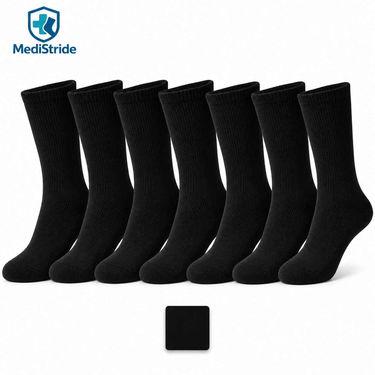 Black Cushioned Seamless No-Show Socks