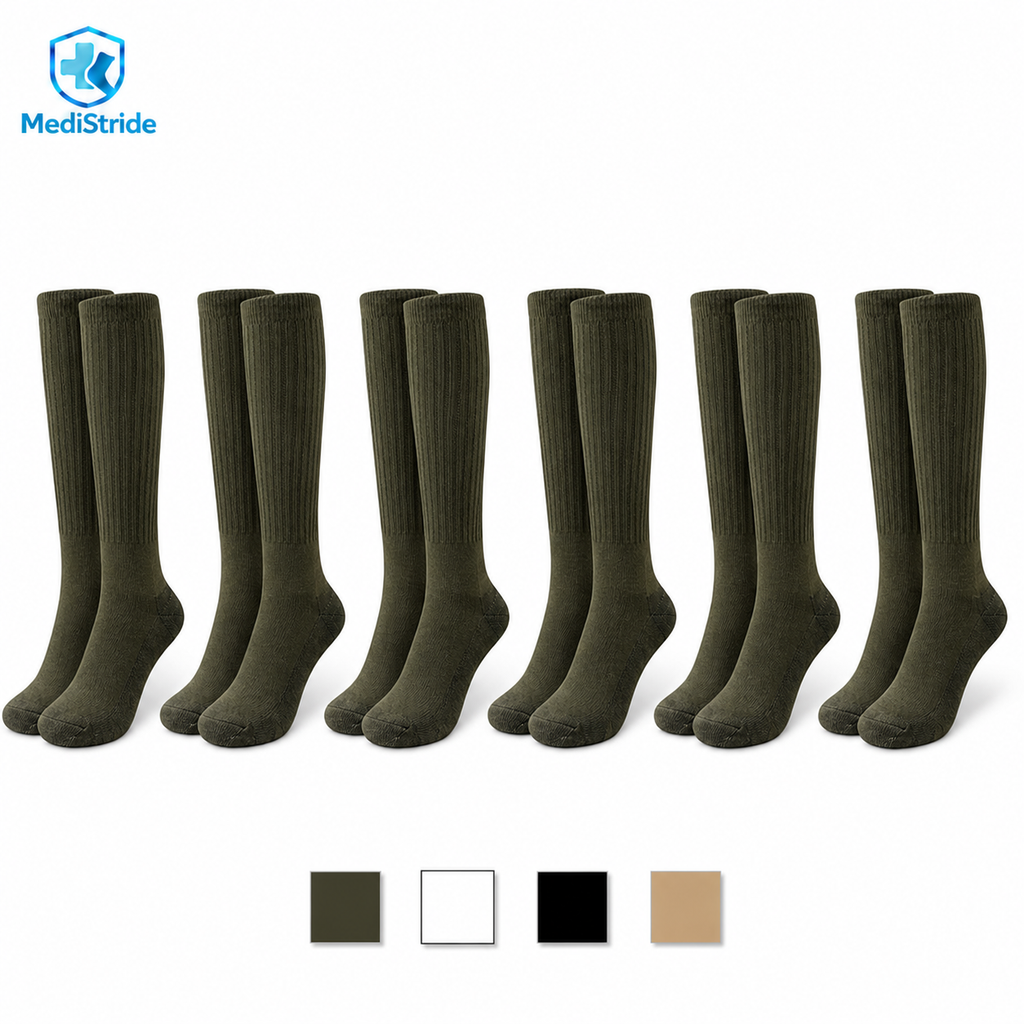 6-Pair Reinforced Mid-Calf Work Socks