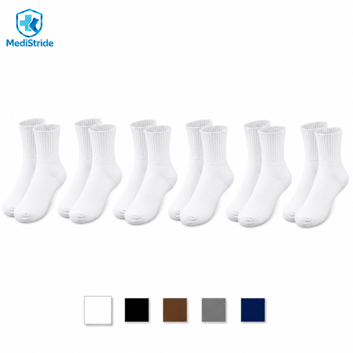 6-Pair Breathable Diabetic Low-Cut Socks