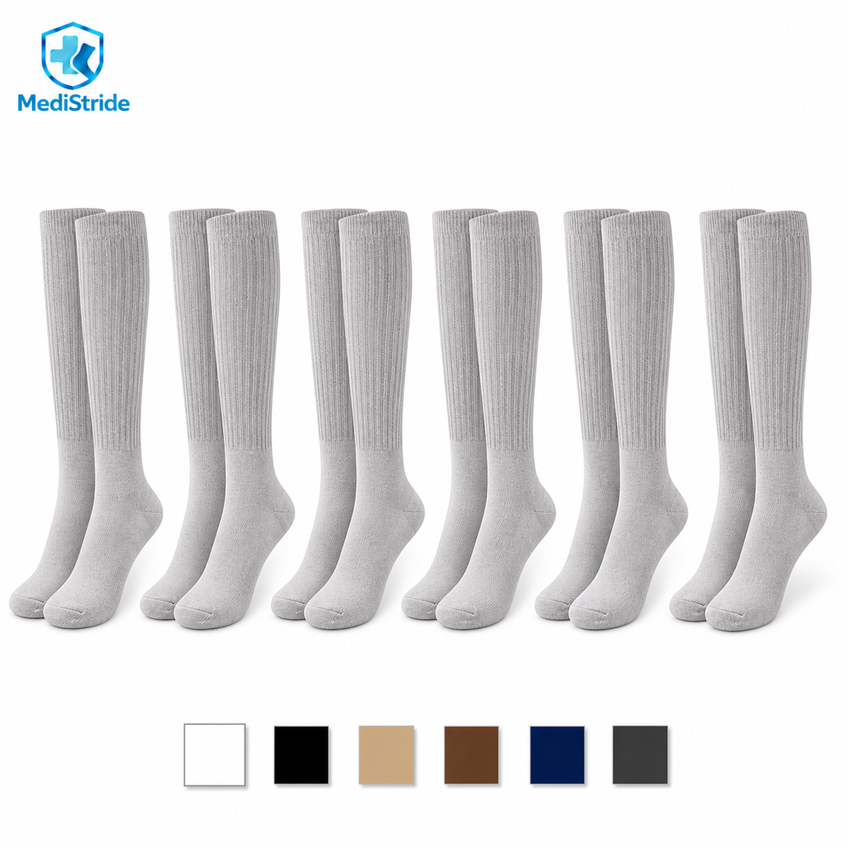 6-Pair Men’s Cushioned Over-the-Knee Sport Socks