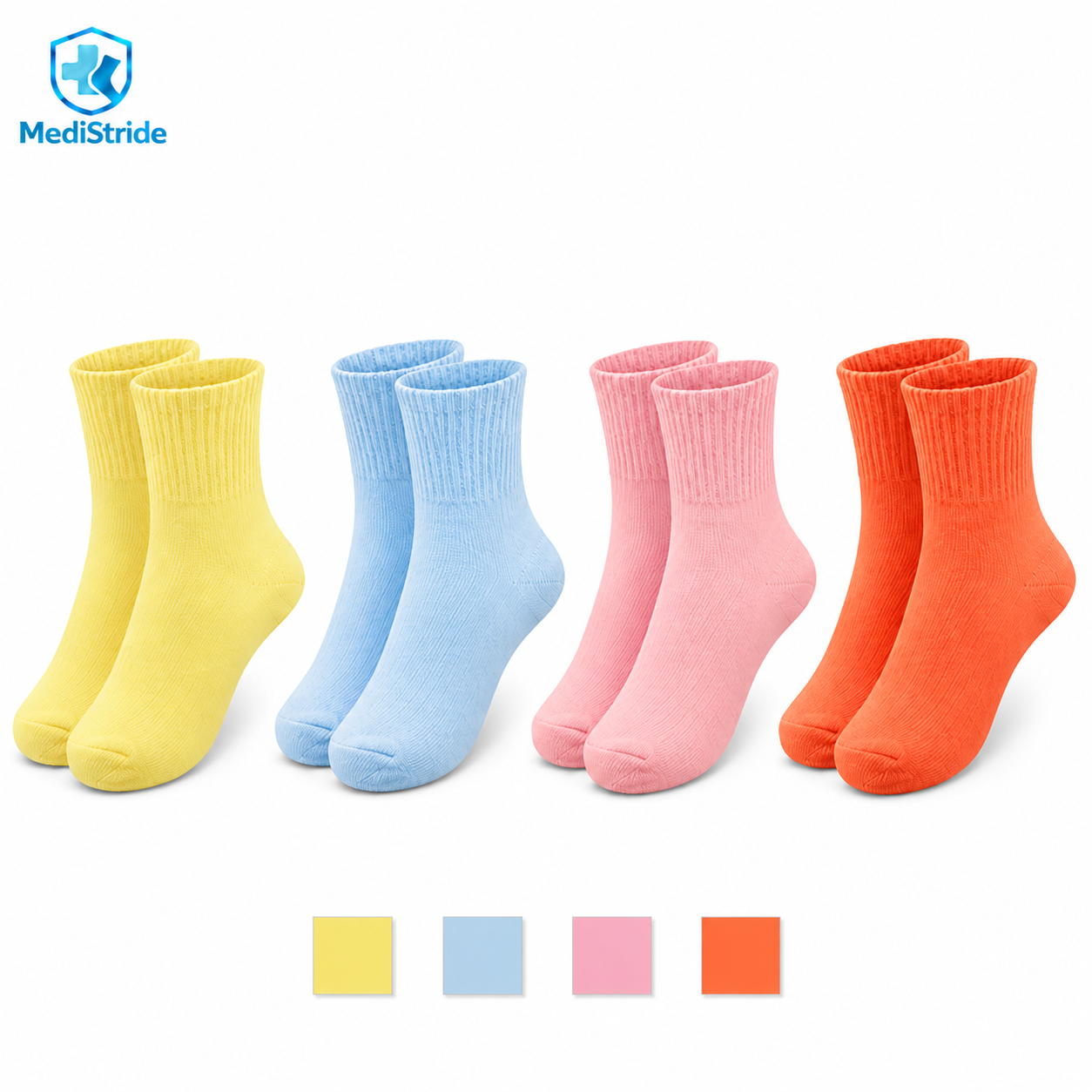 Colorful Non-Binding Casual Ankle Socks