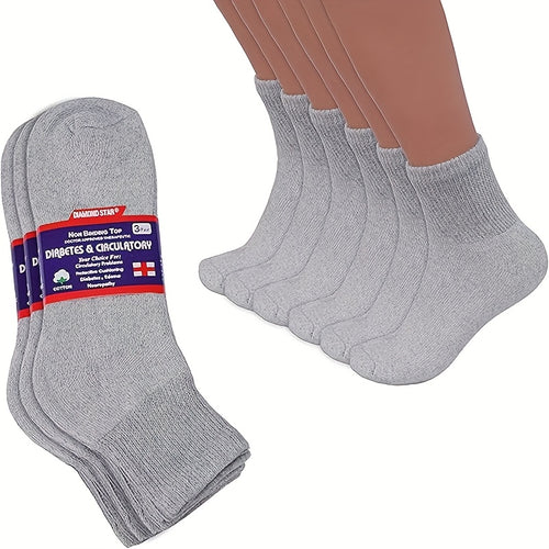 12Unisex No Constraint Comfortable Cushioned Protective Diabetic Short Socks